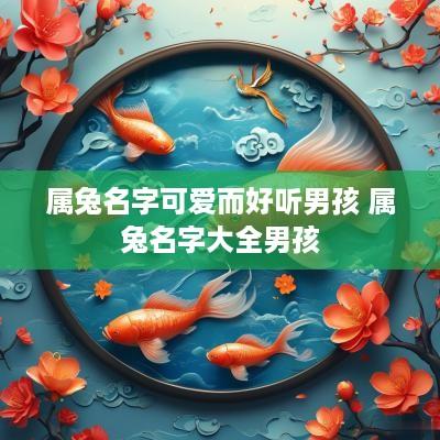 属兔名字可爱而好听男孩 属兔名字大全男孩