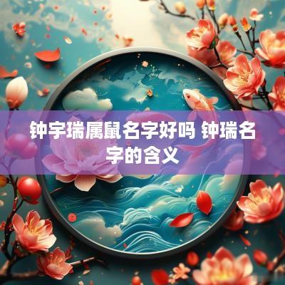 钟宇瑞属鼠名字好吗 钟瑞名字的含义