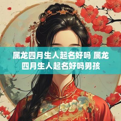 属龙四月生人起名好吗 属龙四月生人起名好吗男孩