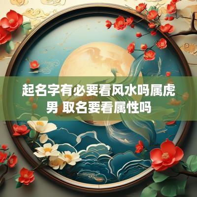 起名字有必要看风水吗属虎男 取名要看属性吗
