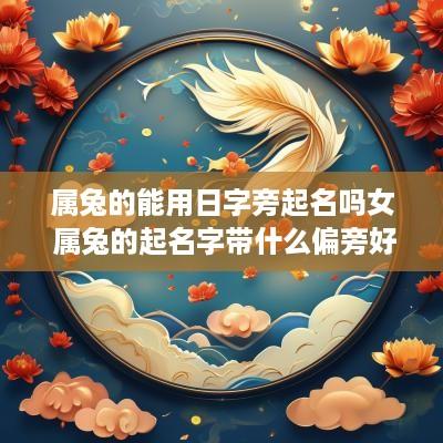 属兔的能用日字旁起名吗女 属兔的起名字带什么偏旁好