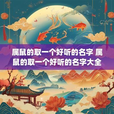 属鼠的取一个好听的名字 属鼠的取一个好听的名字大全