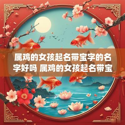 属鸡的女孩起名带宝字的名字好吗 属鸡的女孩起名带宝字的名字好吗