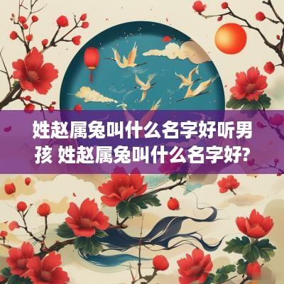 姓赵属兔叫什么名字好听男孩 姓赵属兔叫什么名字好?