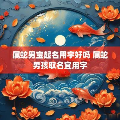 属蛇男宝起名用宇好吗 属蛇男孩取名宜用字