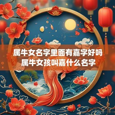 属牛女名字里面有嘉字好吗 属牛女孩叫嘉什么名字