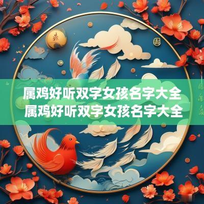 属鸡好听双字女孩名字大全 属鸡好听双字女孩名字大全四个字