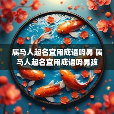 属马人起名宜用成语吗男 属马人起名宜用成语吗男孩
