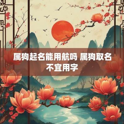 属狗起名能用航吗 属狗取名不宜用字