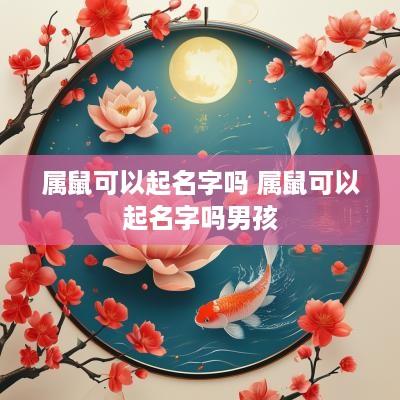 属鼠可以起名字吗 属鼠可以起名字吗男孩
