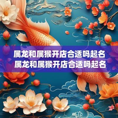 属龙和属猴开店合适吗起名 属龙和属猴开店合适吗起名怎么样
