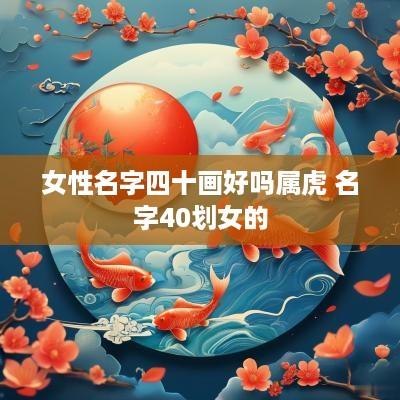 女性名字四十画好吗属虎 名字40划女的