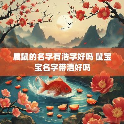 属鼠的名字有浩字好吗 鼠宝宝名字带浩好吗