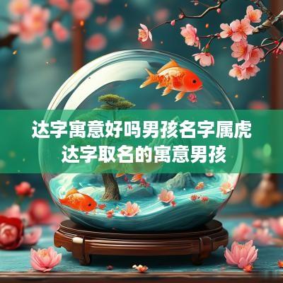 达字寓意好吗男孩名字属虎 达字取名的寓意男孩