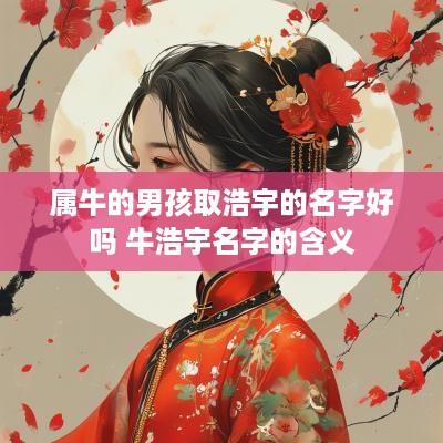 属牛的男孩取浩宇的名字好吗 牛浩宇名字的含义