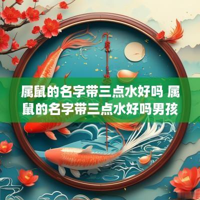 属鼠的名字带三点水好吗 属鼠的名字带三点水好吗男孩