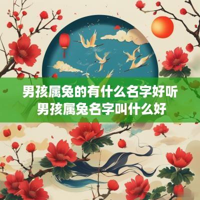 男孩属兔的有什么名字好听 男孩属兔名字叫什么好