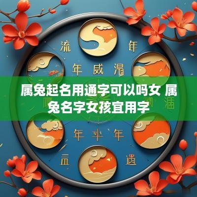 属兔起名用通字可以吗女 属兔名字女孩宜用字