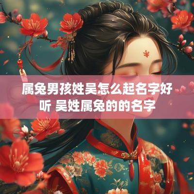 属兔男孩姓吴怎么起名字好听 吴姓属兔的的名字