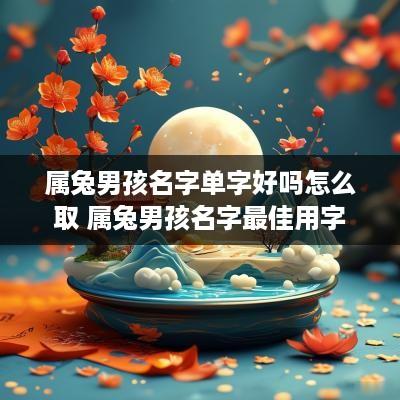 属兔男孩名字单字好吗怎么取 属兔男孩名字最佳用字