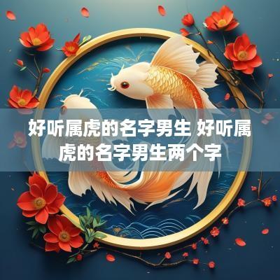 好听属虎的名字男生 好听属虎的名字男生两个字
