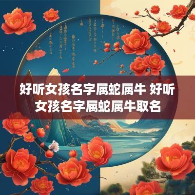 好听女孩名字属蛇属牛 好听女孩名字属蛇属牛取名