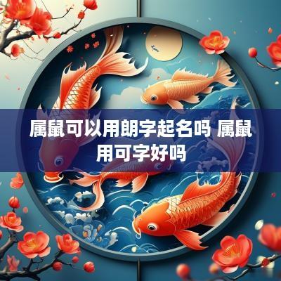属鼠可以用朗字起名吗 属鼠用可字好吗