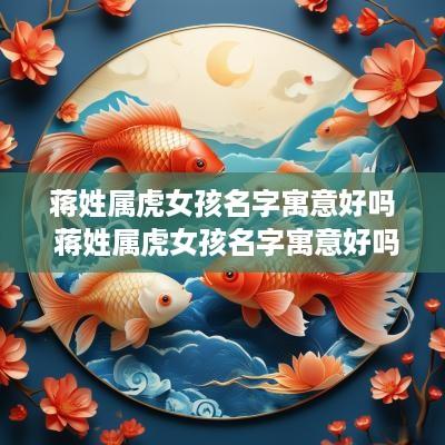 蒋姓属虎女孩名字寓意好吗 蒋姓属虎女孩名字寓意好吗