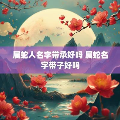 属蛇人名字带承好吗 属蛇名字带子好吗