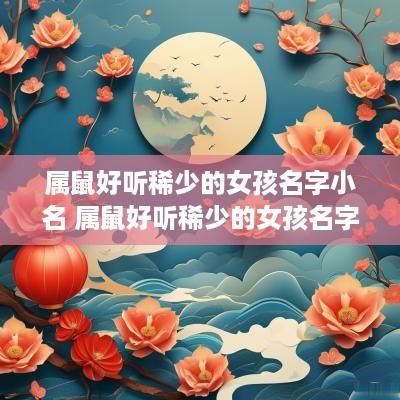 属鼠好听稀少的女孩名字小名 属鼠好听稀少的女孩名字小名怎么取