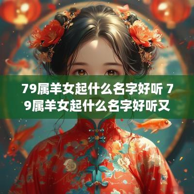 79属羊女起什么名字好听 79属羊女起什么名字好听又吉祥