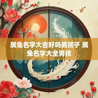 属兔名字大吉好吗男孩子 属兔名字大全男孩