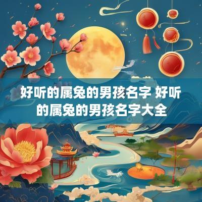 好听的属兔的男孩名字 好听的属兔的男孩名字大全