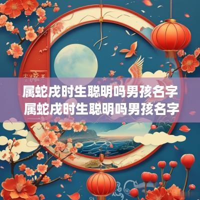 属蛇戌时生聪明吗男孩名字 属蛇戌时生聪明吗男孩名字大全