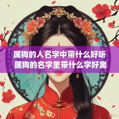 属狗的人名字中带什么好听 属狗的名字里带什么字好寓意