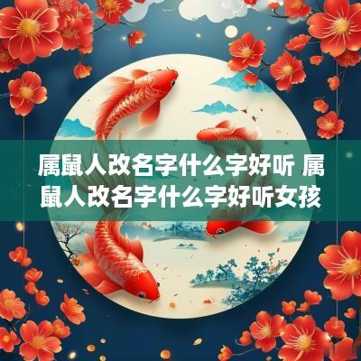 属鼠人改名字什么字好听 属鼠人改名字什么字好听女孩