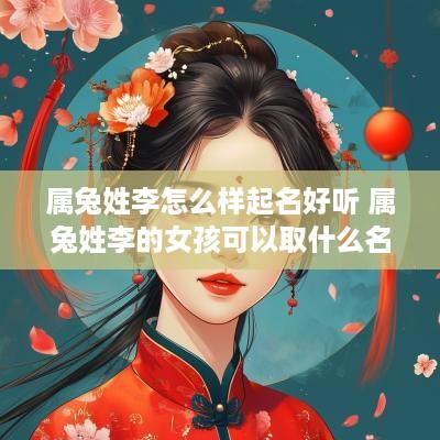 属兔姓李怎么样起名好听 属兔姓李的女孩可以取什么名字