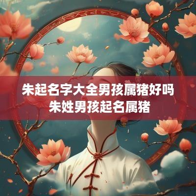 朱起名字大全男孩属猪好吗 朱姓男孩起名属猪