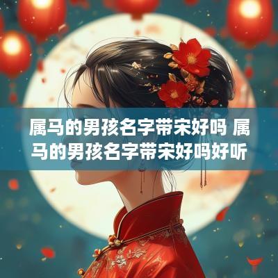 属马的男孩名字带宋好吗 属马的男孩名字带宋好吗好听吗