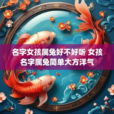 名字女孩属兔好不好听 女孩名字属兔简单大方洋气