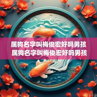 属狗名字叫梅俊宏好吗男孩 属狗名字叫梅俊宏好吗男孩取名