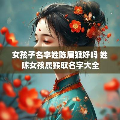女孩子名字姓陈属猴好吗 姓陈女孩属猴取名字大全