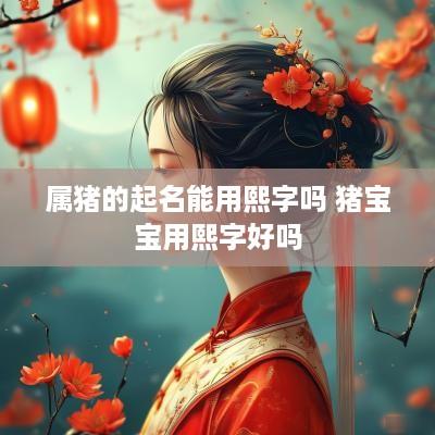 属猪的起名能用熙字吗 猪宝宝用熙字好吗