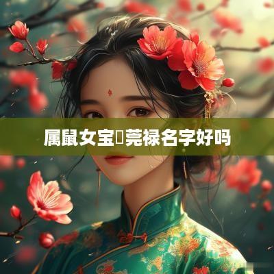 属鼠女宝贠莞禄名字好吗