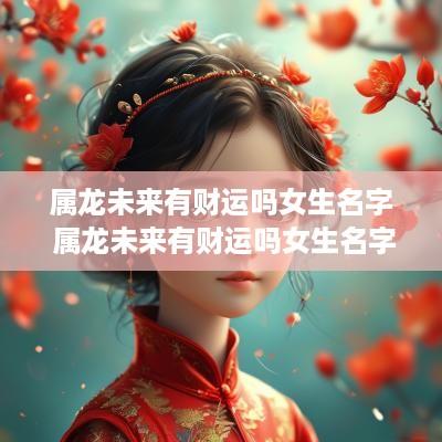 属龙未来有财运吗女生名字 属龙未来有财运吗女生名字怎么取