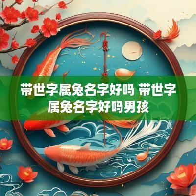 带世字属兔名字好吗 带世字属兔名字好吗男孩