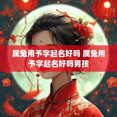 属兔用予字起名好吗 属兔用予字起名好吗男孩