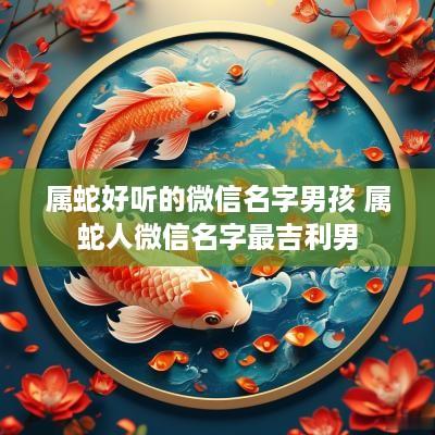 属蛇好听的微信名字男孩 属蛇人微信名字最吉利男