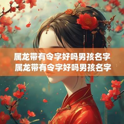属龙带有令字好吗男孩名字 属龙带有令字好吗男孩名字怎么取