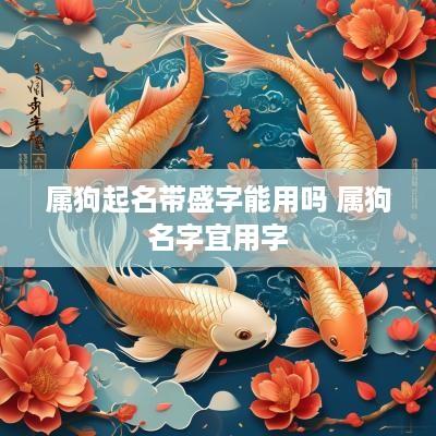 属狗起名带盛字能用吗 属狗名字宜用字